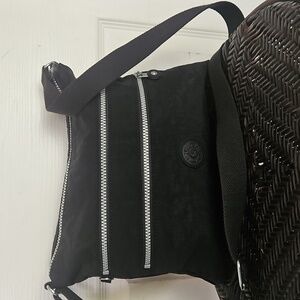 Kipling Alvar Crossbody Bag, Double Zipper, Lightweight, Black